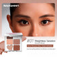6-Color Eyeshadow Palette, Matte Shimmer & Glitter, Nude Pink Brown & Smoky Black, Highly Pigmented Pressed Powder