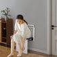 Wall-Mounted Folding Shower Seat with Padded Handrails – Slow-Close Space-Saving Bath Bench, 330 lb Capacity