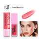 Tinted Blush Oil for Cheeks and Lips, Hydrating Lightweight Liquid Tint, Natural Dewy Finish