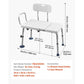 Tub Transfer Bench for Seniors – Height Adjustable Shower Chair with Armrest, Backrest & Curtain Slot, 400 lb Capacity