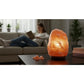 Natural Himalayan Pink Salt Lamp with Wooden Base and On/Off Cord, Hand-Carved for Home and Office