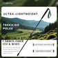 Ultra-Light T800 Carbon Fiber Foldable Trekking Pole – 5-Section Compact Hiking & Walking Stick