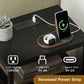 Nightstand with 2 Fabric Drawers, Open Shelf & Charging Station – Bedside End Table with USB Ports