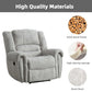 Manual Recliner Chair – Classic Upholstered Single Sofa with Padded Arms & Backrest for Living Room