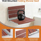 20" Wall-Mounted Folding Shower Seat – Fold-Down Bath Bench with Stainless Steel Frame, 400 lb Capacity, Red