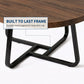 19.7" Minimalist Round Side Table with Metal Frame, Small Coffee & End Table for Living Room and Bedroom