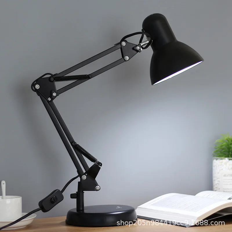 Adjustable LED Architect Desk Lamp with Flexible Folding Metal Arm for Reading and Home Office
