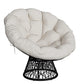 40-Inch Oversized Papasan Swivel Chair – Ergonomic Wicker Lounge Chair with Thick Cushion & Steel Frame for Living Room