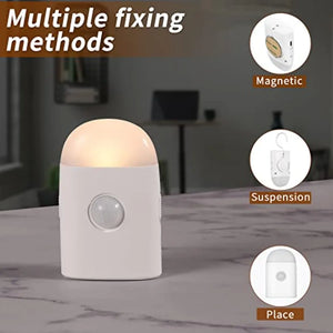 Rechargeable Motion Sensor LED Night Light, Warm White, 3 Brightness Levels, Stick-On or Hook Mount for Closets
