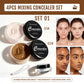 4-Piece Cream Concealer Set, Full Coverage Blendable Color Kit for Face & Body Makeup