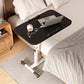 Adjustable Overbed Table with Wheels – Tilting Desktop, Height Adjustable Mobile Bedside Table & Rolling Standing Desk