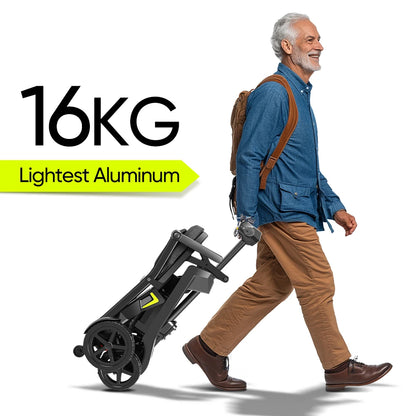 PC-AS802 16KG Ultra-Light Foldable 4-Wheel Electric Mobility Scooter – 270W, Up to 25-Mile Range