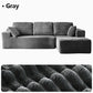 95.7-Inch Oversized L-Shaped Cloud Sectional Sofa with Chaise – Boneless Modular Deep Seat Couch, No Assembly Required