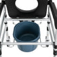 Foldable Rolling Shower Commode Chair – Portable Toilet & Bath Seat with Wheels, 353 lb Capacity