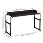 47-Inch Height Adjustable Overbed Table with Wheels, Rolling Laptop Desk with Raised Baffle for Hospital, Home & Office