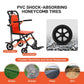 Ultra-Lightweight Foldable Transport Wheelchair – 18 lbs Aluminum Travel Chair with Flip-Back Armrests & Handbrakes