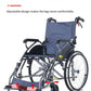 Lightweight Folding Aluminum Alloy Portable Wheelchair