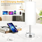 White Touch Bedside Table Lamps Set, 3-Way Dimmable Nightstand Lighting with USB Charging Ports and AC Outlet