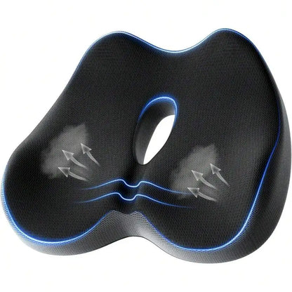 Large Memory Foam Office Chair Cushion – Ergonomic Back Support & Non-Slip Seat Pad for Desk Chair, Car & Home