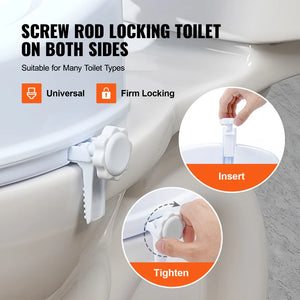 6" Raised Toilet Seat – Universal Toilet Riser with Secure Screw-Lock Design & Toilet Seat, 300 lb Capacity