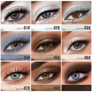 8-Piece Eyeshadow Stick Set, Matte & Shimmer Cream Pencils, Long-Lasting Water-Resistant, Easy to Blend