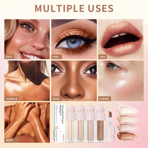 Liquid Blush, Highlighter and Contour Makeup, 7.5 ml, Blendable Cheek Color, Matte or Luminous Finish