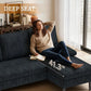 101-Inch U-Shaped Modular Sectional Sofa – 4-Seat Chenille Couch with Double Chaise Lounge for Living Room