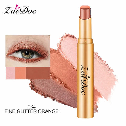 3-in-1 Cream Eyeshadow Stick, Glitter & Shimmer Finish, Long-Lasting Eye Makeup, 3.5g