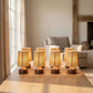 Cordless Rechargeable Wooden Table Lamp with Linen Shade, 3 Color Temperatures, Stepless Dimming, Up to 12-Hour Battery Life