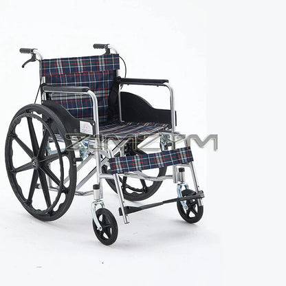Folding Manual Wheelchair Lightweight Home Hospital Disabled Elderly Mobility Portable Wheelchair