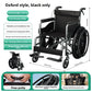 Lightweight Foldable Travel Wheelchair with Hand Brake and Commode Seat