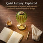 Vintage Glass Table Lamp with Green Pleated Shade, Gold-Tone Finish, Rechargeable LED, 3 Light Modes and Touch Control