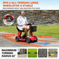 Foldable Electric Mobility Scooter for Adults, All-Terrain Lightweight Portable 4-Wheel Travel Scooter, Red