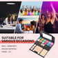 19-Shade All-in-One Makeup Palette with 12 Eyeshadows, Classic Smoky Tones, Highly Pigmented & Blendable, 9918
