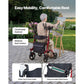 Foldable Rollator Walker with Seat for Seniors, 300 lb Capacity, Lightweight Aluminum Frame, Adjustable Handles, Cup & Cane Holder, Storage Bag
