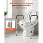 5" Raised Toilet Seat with Arms – Height Adjustable Toilet Riser with Handles, 350 lb Capacity