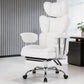 Ergonomic Reclining Office Chair with Footrest – 350 lb PU Leather Computer Chair with Adjustable Height, Wide Seat & Side Pocket