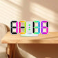 9.7-Inch RGB LED Digital Wall & Desk Clock with Large Display, Neon Gaming Design, Dimmable Brightness – Black
