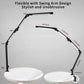LED Desk Lamp with Clamp, Flexible 4-Section Swing Arm, 3 Light Sources, 4 Color Modes and 5 Brightness Levels