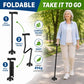 Adjustable Foldable Walking Cane with 360° Pivot Base – Lightweight Self-Standing Mobility Aid