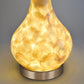 28-Inch Table Lamp with Shell Body, Linen Shade and LED Night Light, Bronze Base, Ships from USA