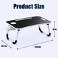 Foldable Laptop Bed Table with Storage – Portable Lap Desk for Study, Reading, Breakfast, Picnic & Home Use