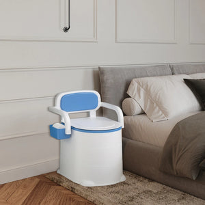 Heavy-Duty Portable Bedside Commode – Odor-Sealed Potty Chair & Squat Toilet for Seniors and Adults