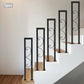 Black U-Shaped Stair Handrail – Wall-Mounted Anti-Slip Safety Grab Bar for Indoor & Outdoor Stairs