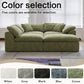 109-Inch Modern L-Shaped Cloud Sectional Sofa – Oversized 3-Seater Deep Seat Chenille Couch with Ottoman, White