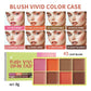 8-Color Cream Blush & Contour Face Palette, Blendable, Long-Lasting & Sweat-Resistant, Natural Glow