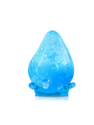 Water Drop or Heart-Shaped Squishy Toy with Base, 1-Piece Slow-Rising Sensory Squeeze Fidget