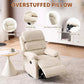 360° Swivel Rocking Recliner Chair – Upholstered Nursery Rocker Armchair with Side Pocket & Retractable Footrest
