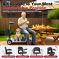 Foldable 4-Wheel Electric Mobility Scooter for Seniors – 12Ah Removable Battery, Carbon Steel Frame, Electromagnetic Brake, Silver