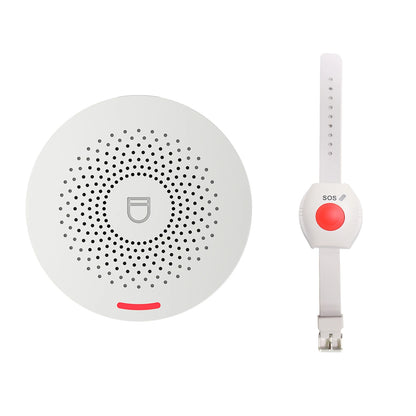 Smart WiFi SOS Emergency Button – Tuya Home Alert System with Adjustable Sound & Light Alarm